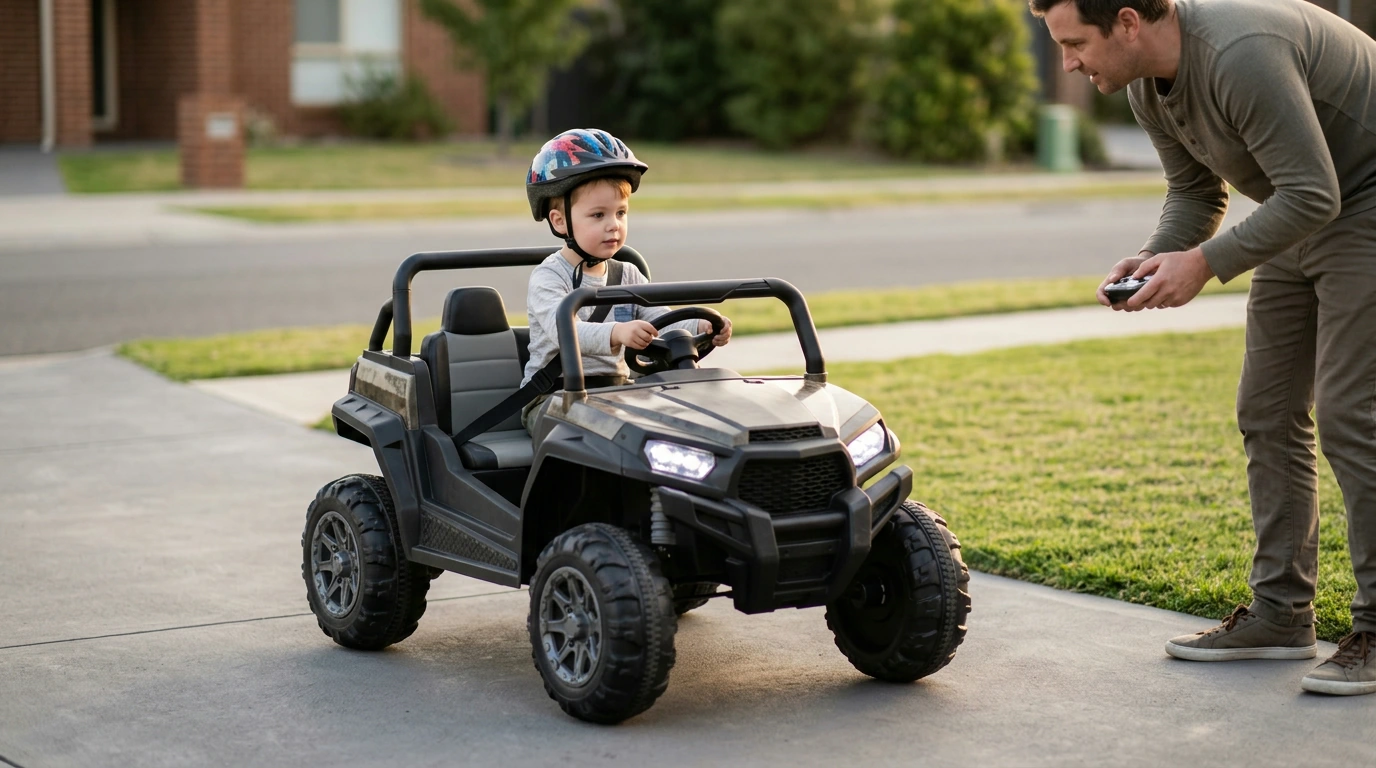 12V Kids UTV Ride-On: Remote, LEDs & Large Seat Guide