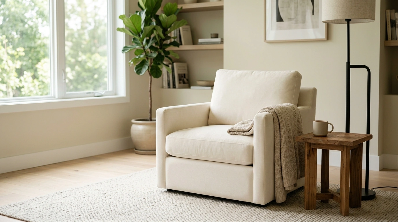 Cream Single Sofa Chair: Modern Chic Fit, Care & Style