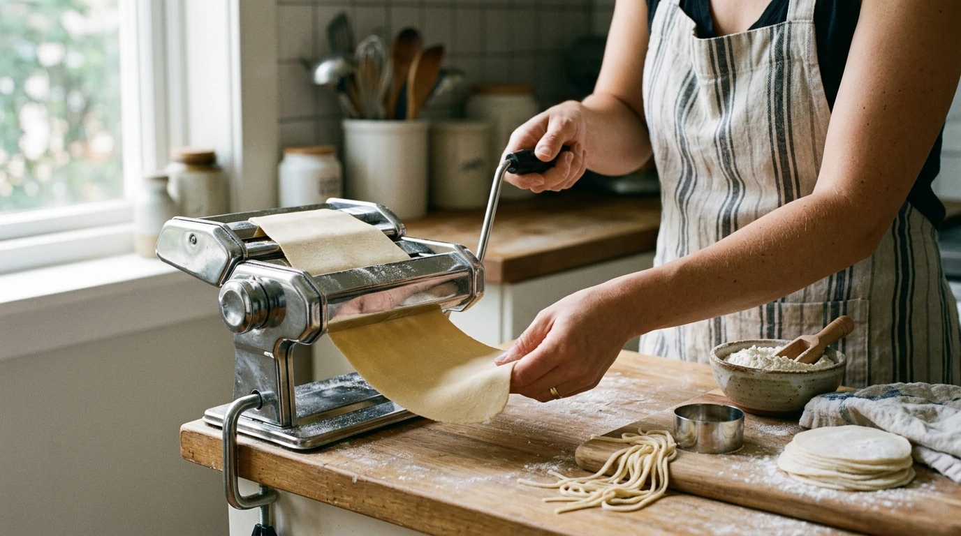 Manual Noodle Machine for Dumpling Skins: Even Sheets
