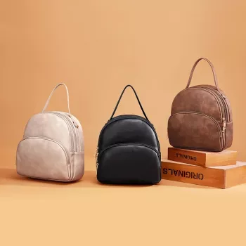 Sleek Women’s Leather Backpack for School & Travel
